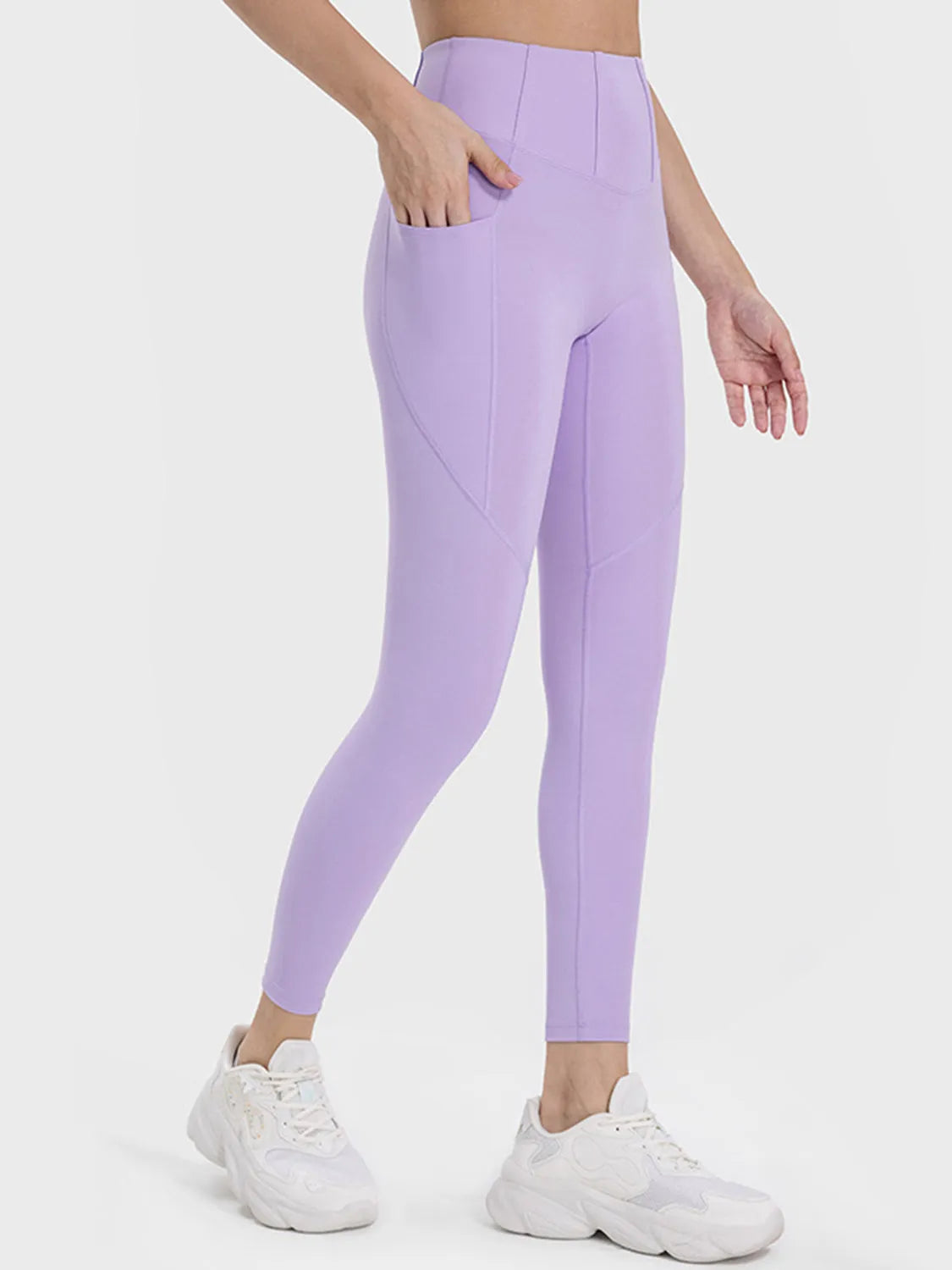 Millennia Pocketed High Waist Active Leggings - Wellen Fashion