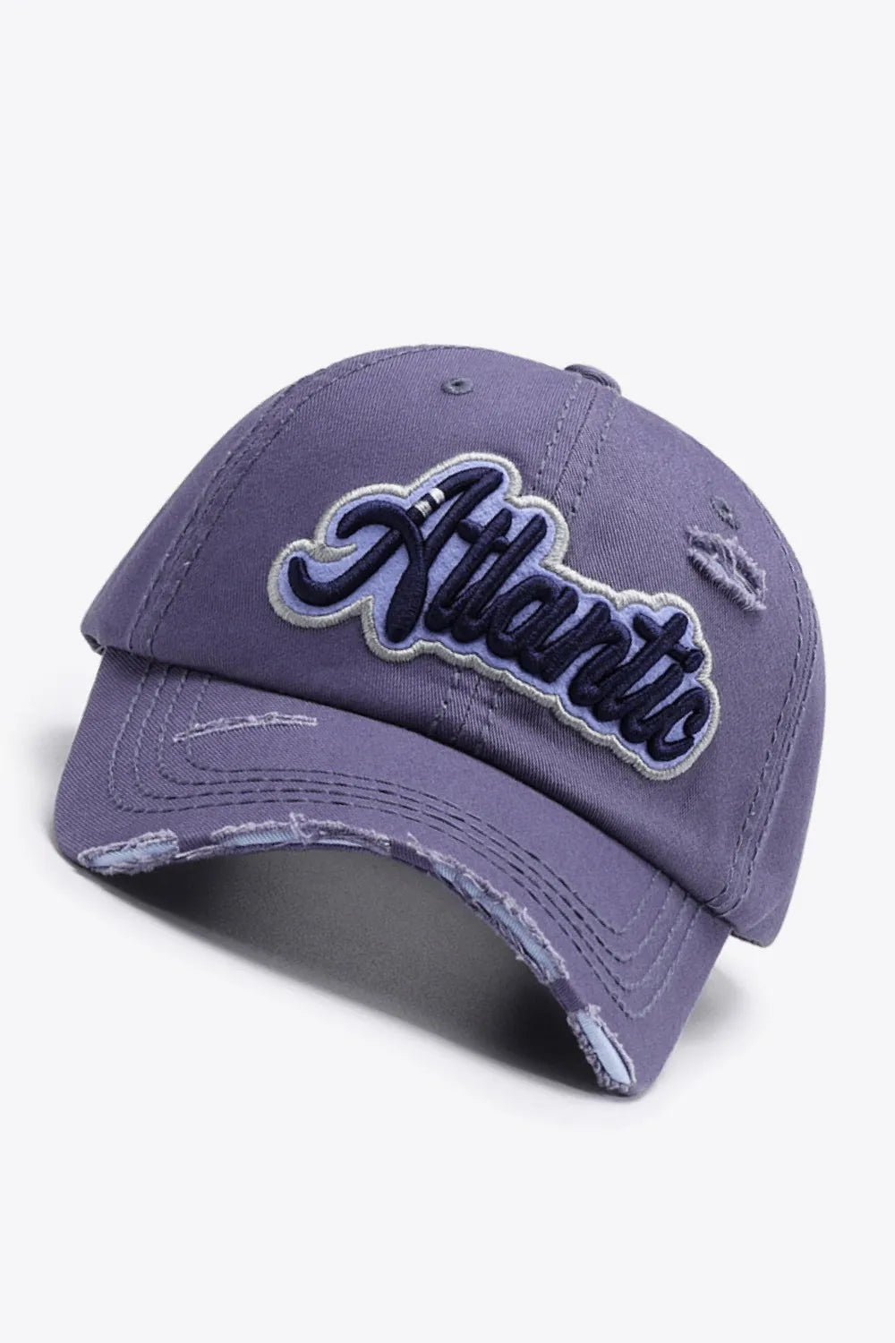 ATLANTIC Graphic Distressed Baseball Cap - Wellen Fashion