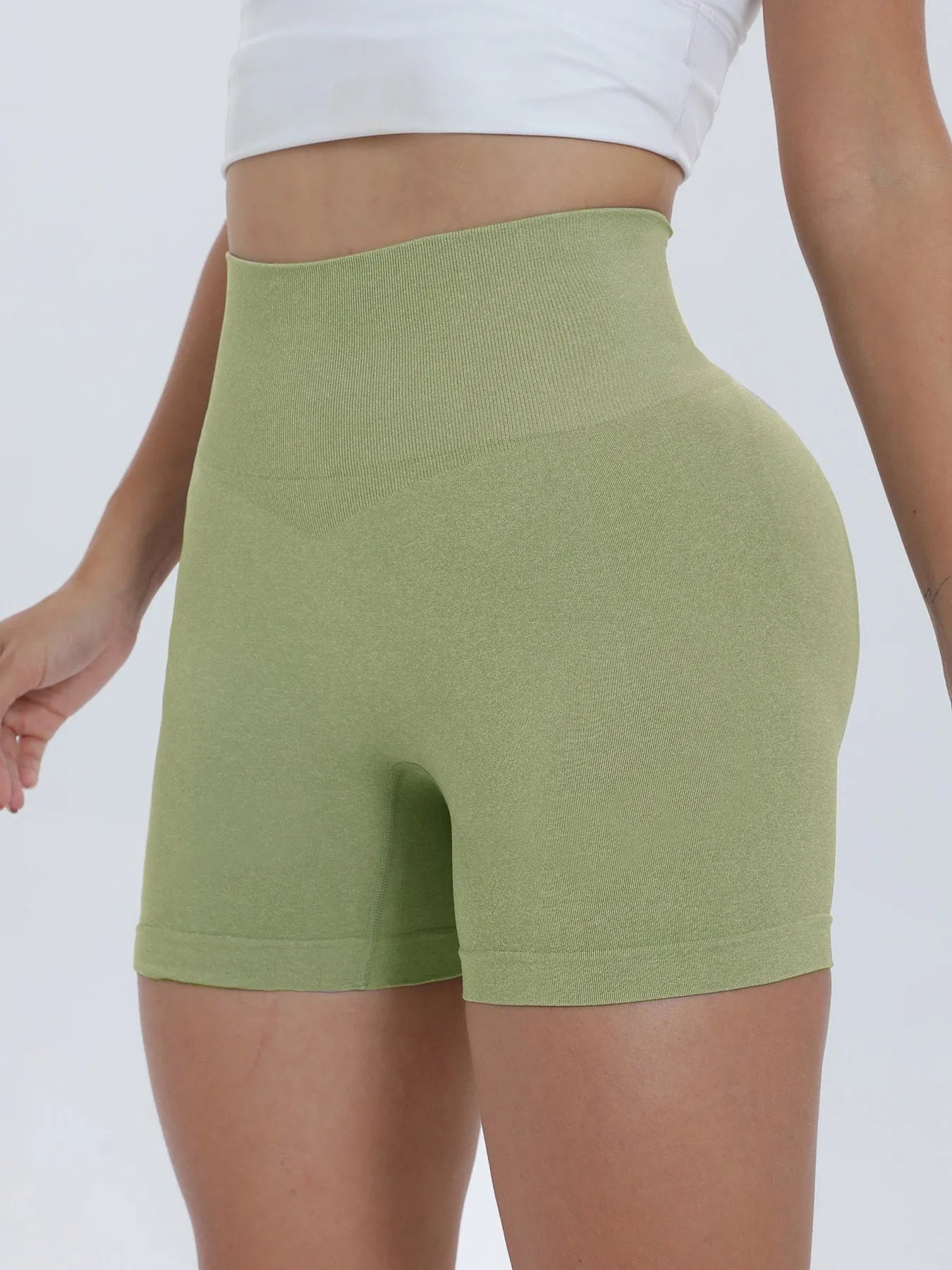 High Waist Active Shorts - Wellen Fashion