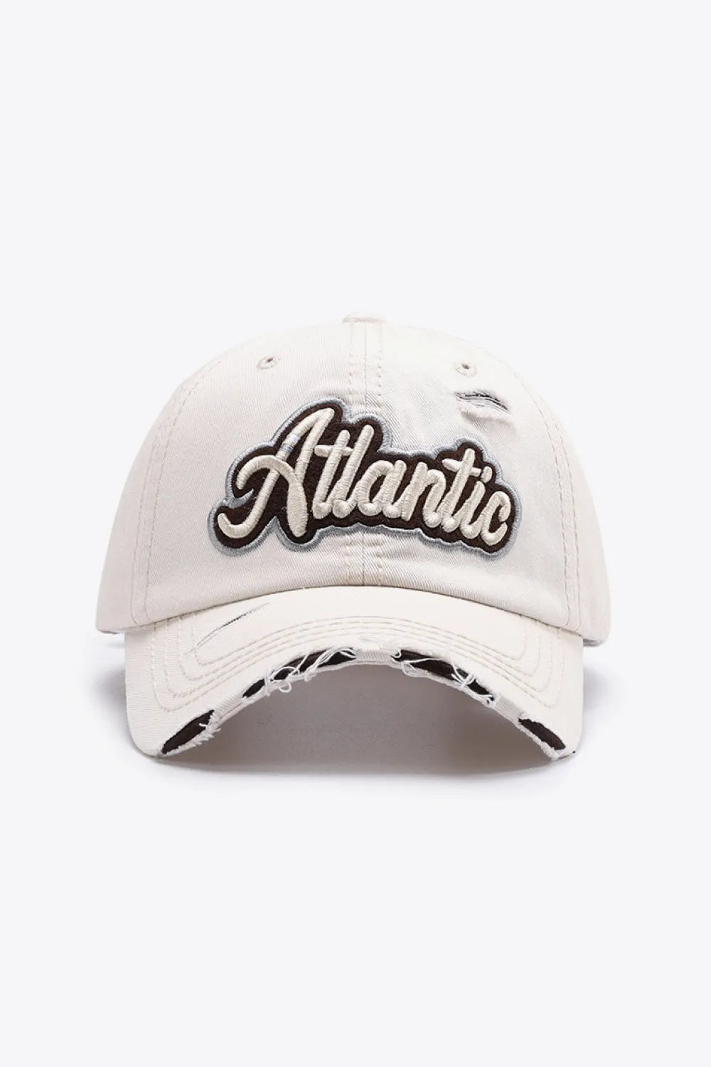 ATLANTIC Graphic Distressed Baseball Cap - Wellen Fashion