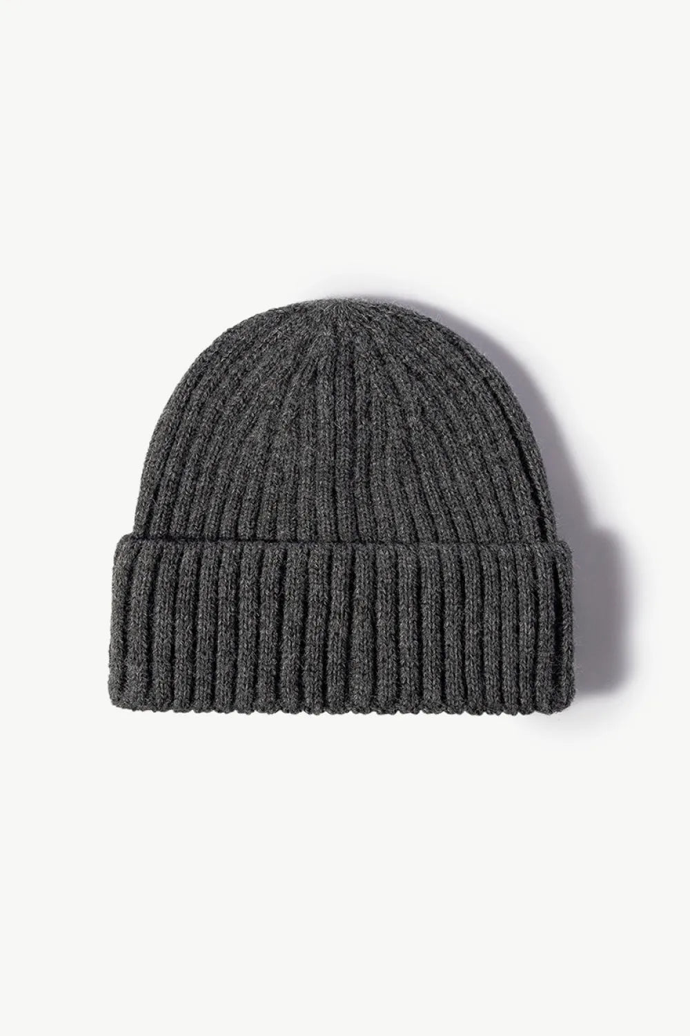 Rib-Knit Cuff Beanie - Wellen Fashion