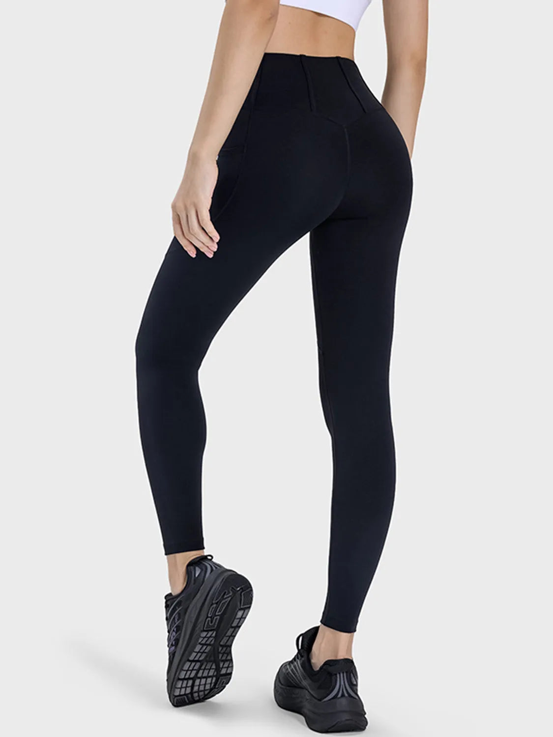 Millennia Pocketed High Waist Active Leggings - Wellen Fashion