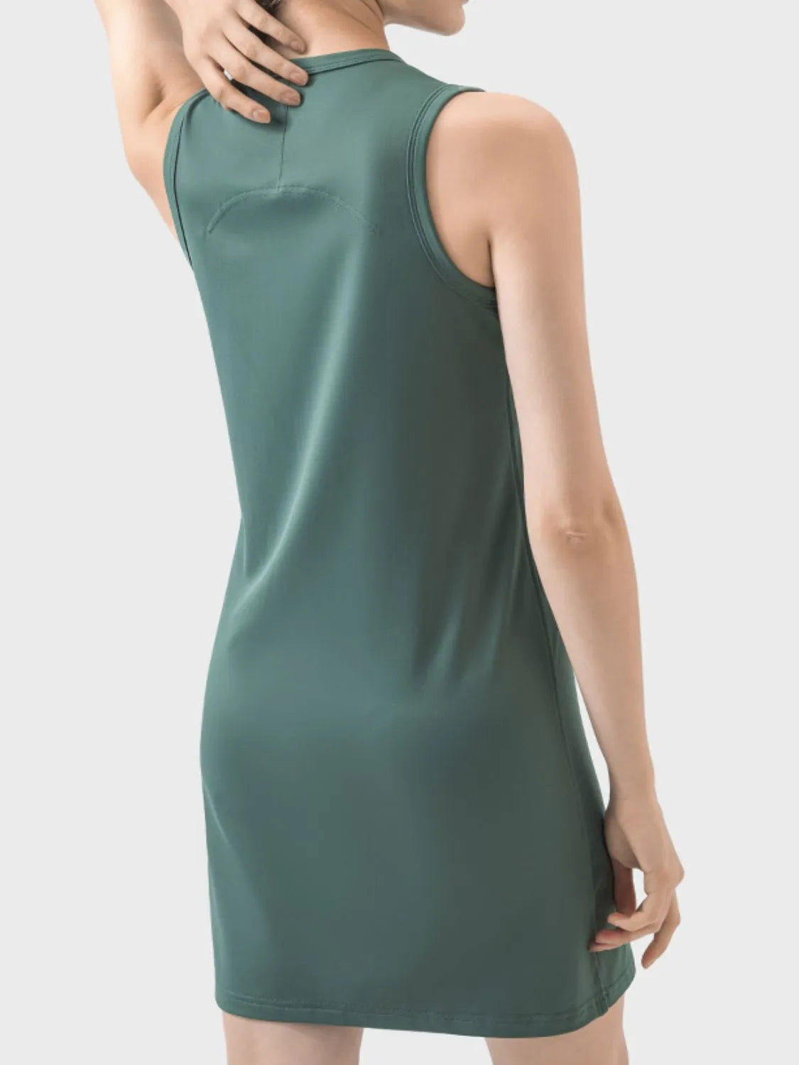 Millennia Round Neck Sleeveless Active Dress - Wellen Fashion