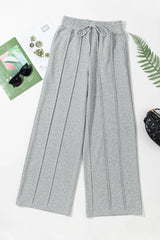 Drawstring Wide Leg Active Pants - Wellen Fashion