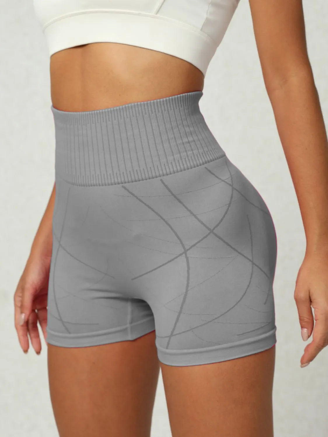 High Waist Active Shorts - Wellen Fashion