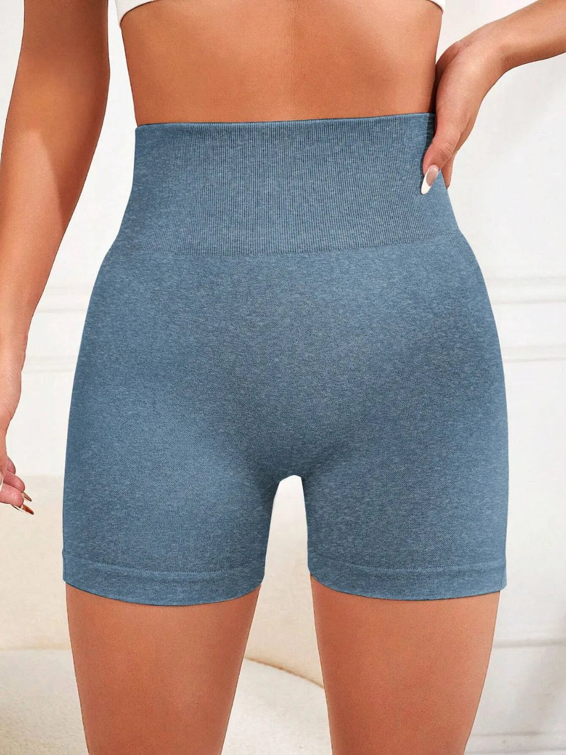 High Waist Active Shorts - Wellen Fashion