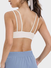 Millennia Scoop Neck Double Strap Active Cami - Wellen Fashion