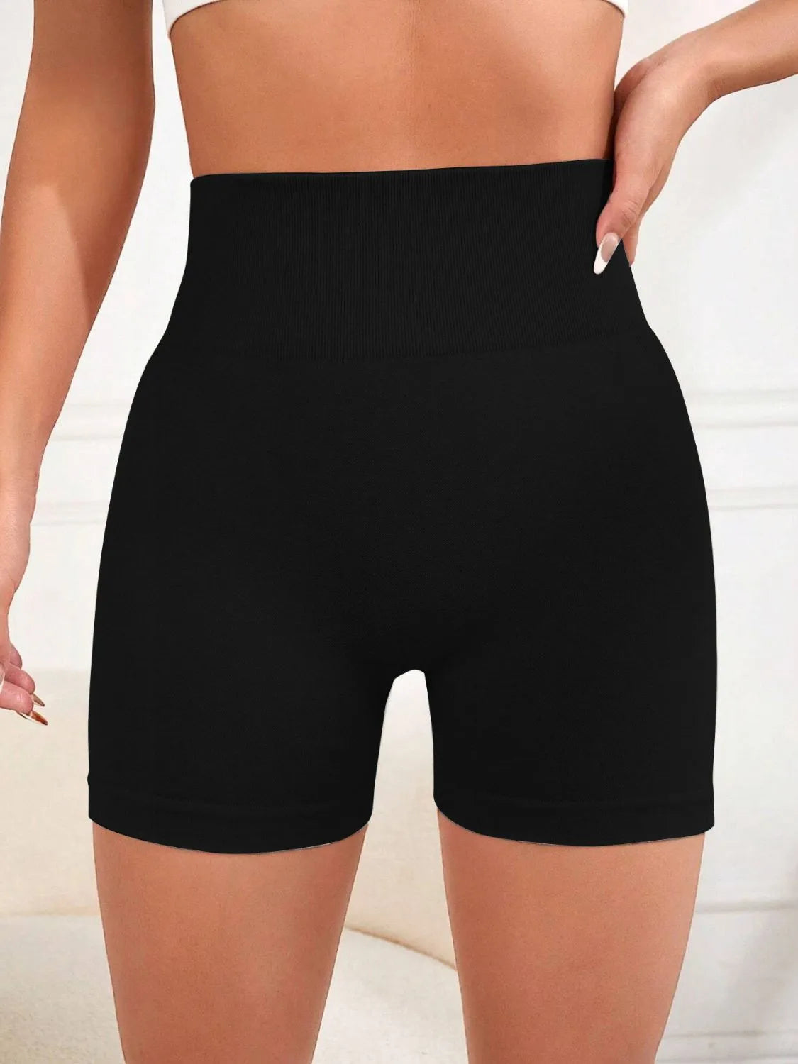 High Waist Active Shorts - Wellen Fashion