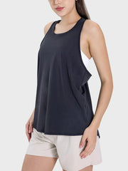 Millennia Round Neck Wide Strap Active Tank - Wellen Fashion