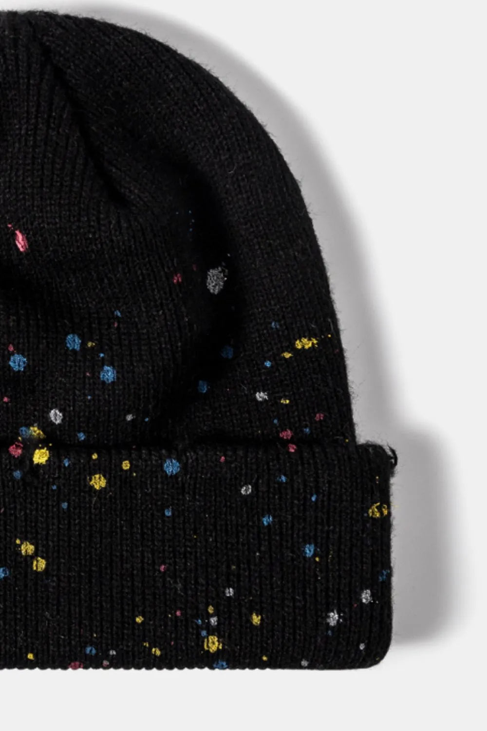 Confetti Rib-Knit Cuff Beanie - Wellen Fashion