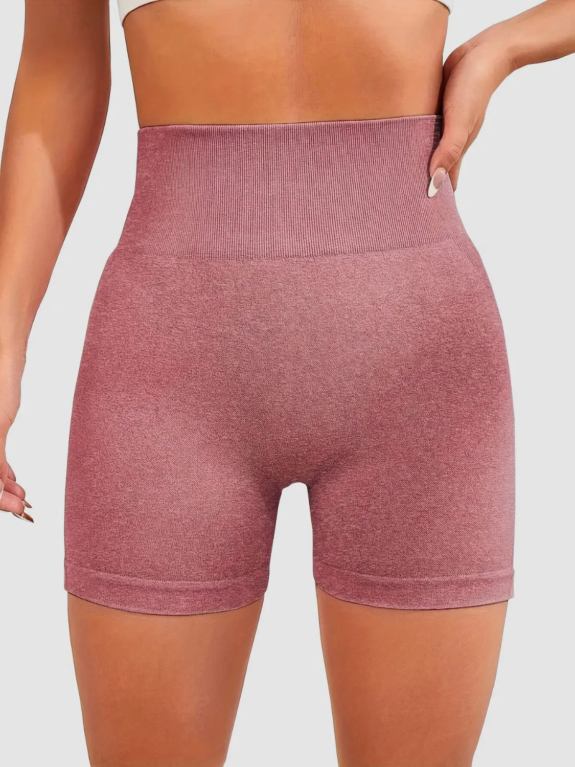 High Waist Active Shorts - Wellen Fashion