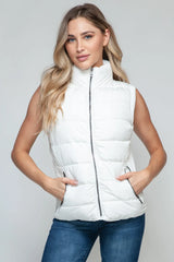 Snobbish Zip Up Turtleneck Vest with Pockets - Wellen Fashion