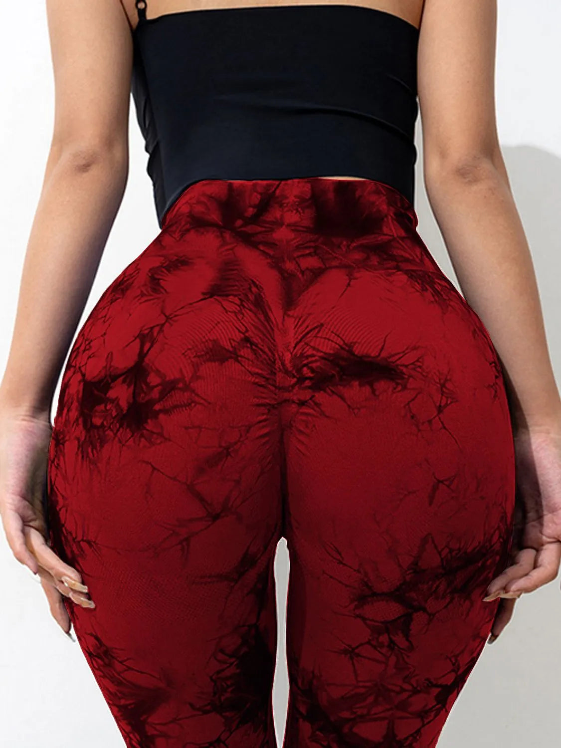 Tie-Dye High Waist Active Leggings - Wellen Fashion