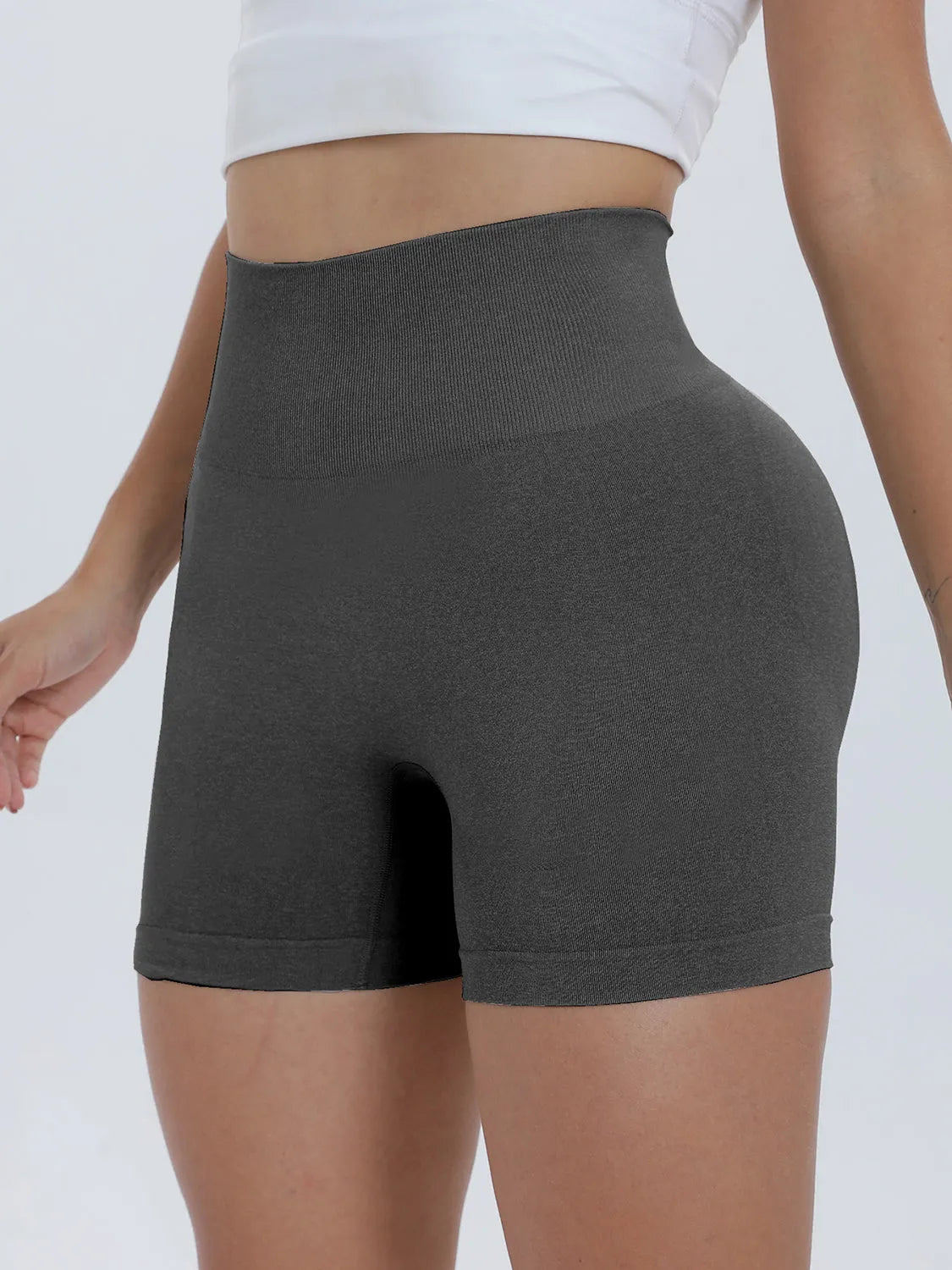 High Waist Active Shorts - Wellen Fashion