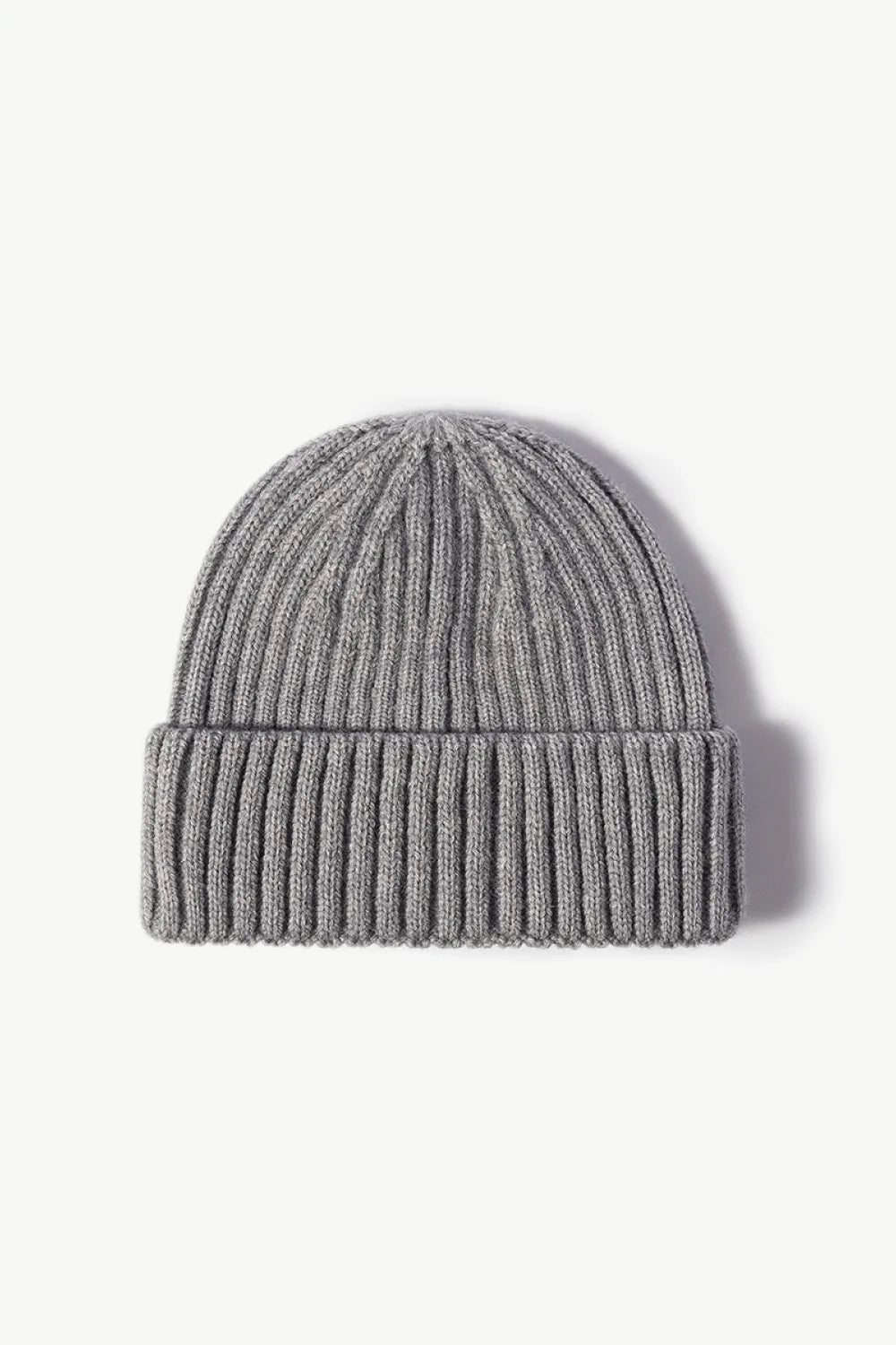 Rib-Knit Cuff Beanie - Wellen Fashion