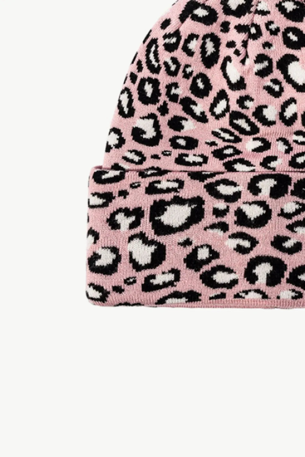 Leopard Pattern Cuffed Beanie - Wellen Fashion