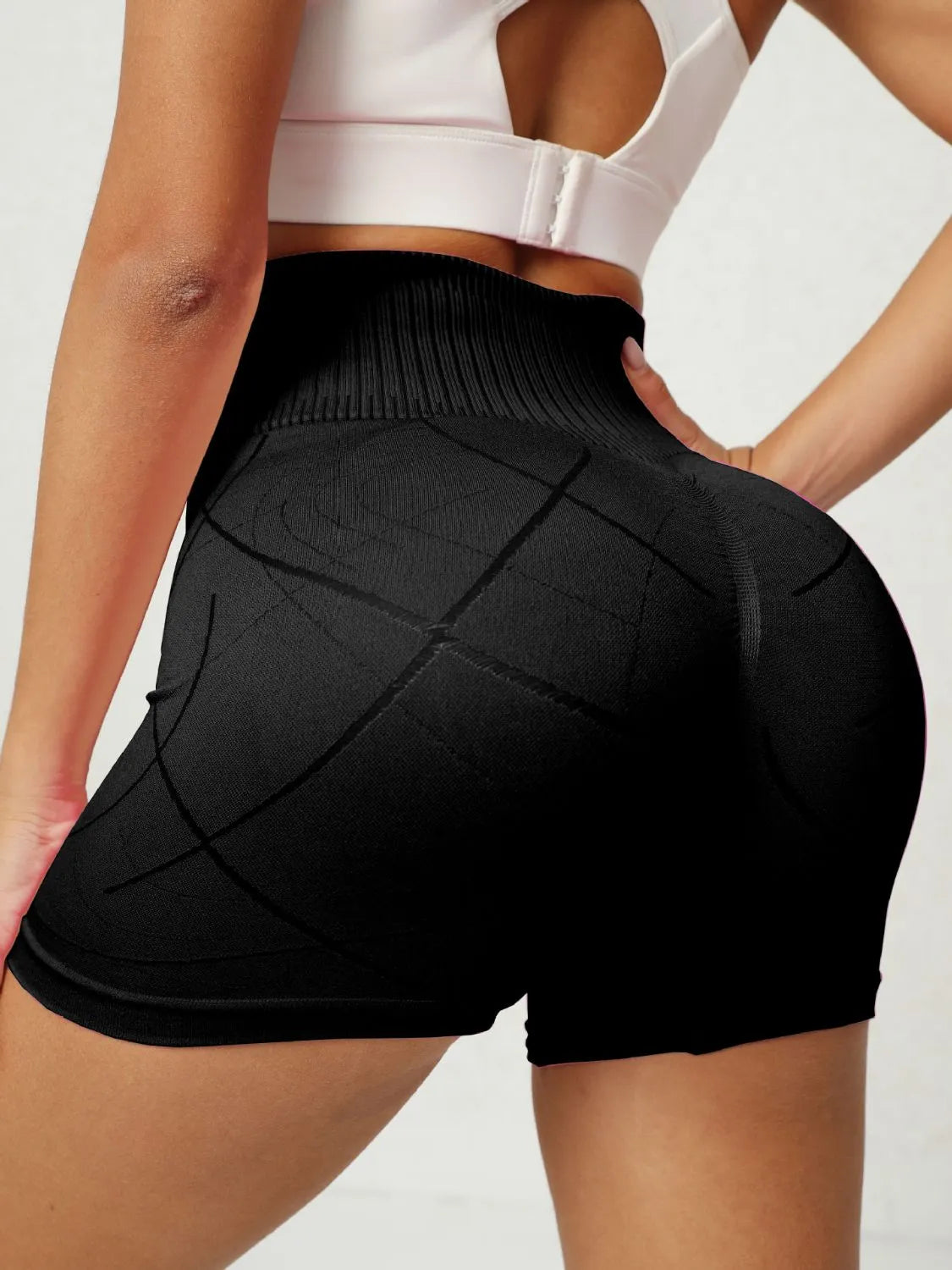 High Waist Active Shorts - Wellen Fashion