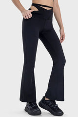 Millennia Tied Mid-Rise Waist Active Pants - Wellen Fashion