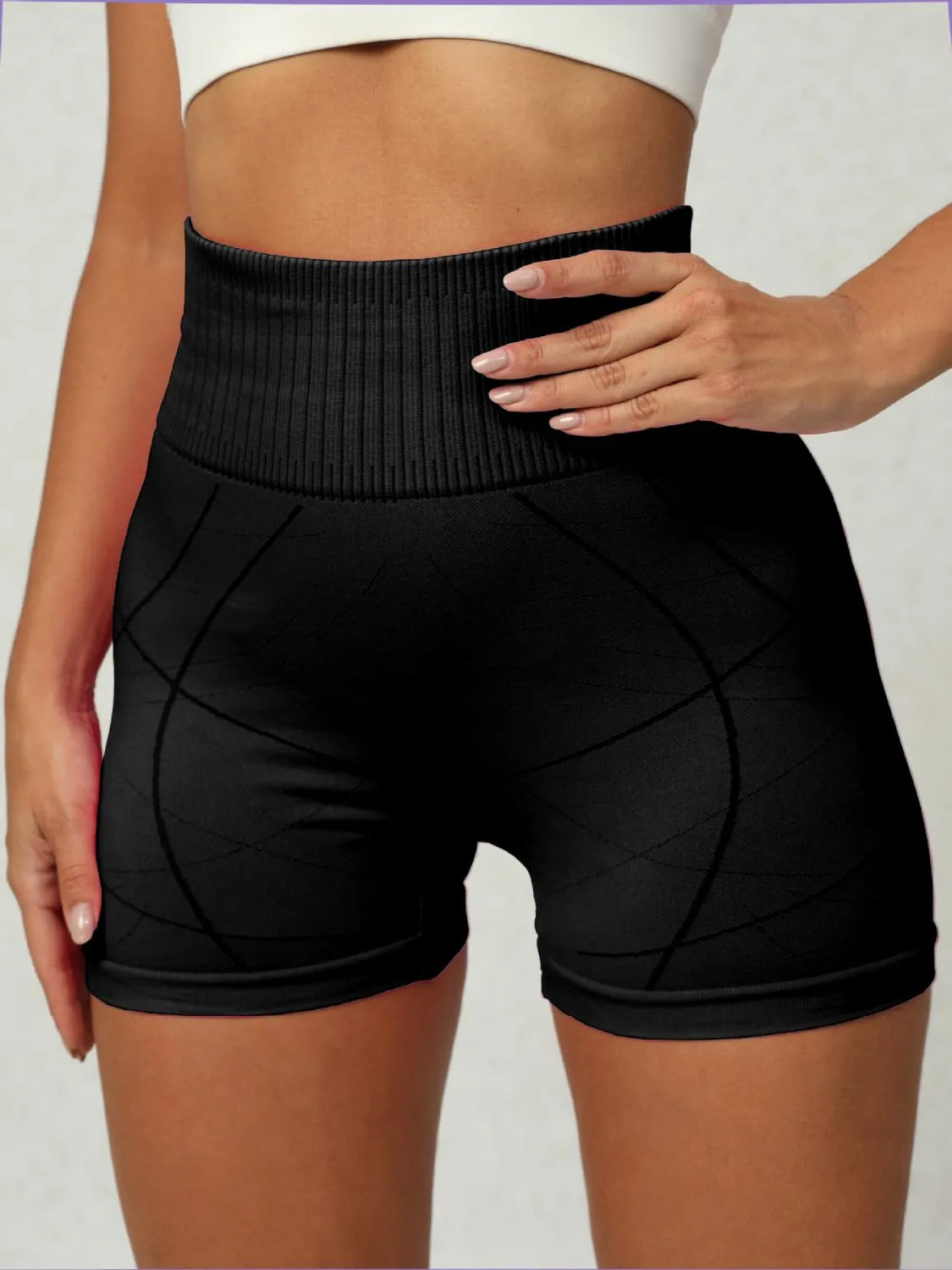 High Waist Active Shorts - Wellen Fashion