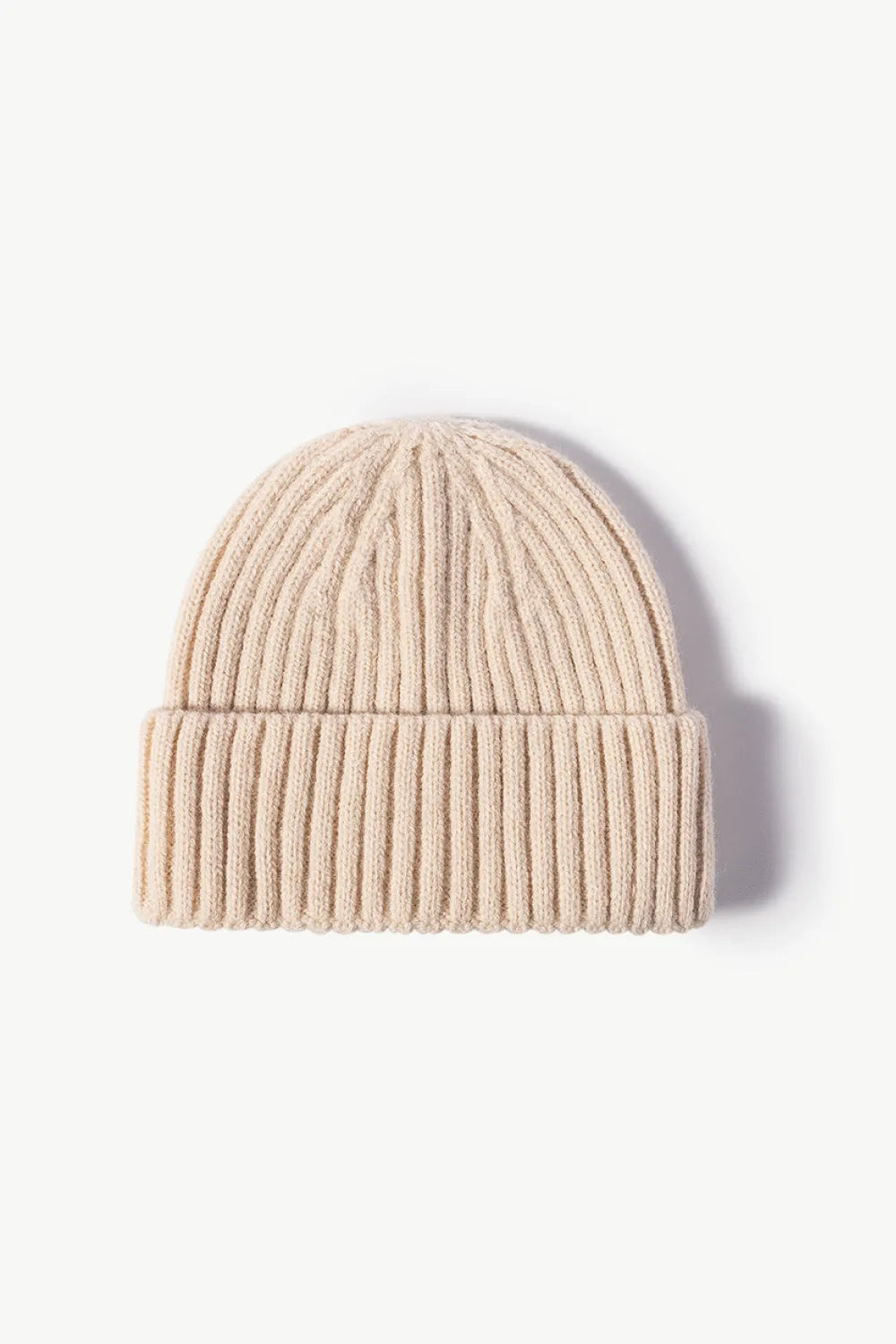 Rib-Knit Cuff Beanie - Wellen Fashion