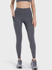 Millennia Pocketed High Waist Active Leggings - Wellen Fashion