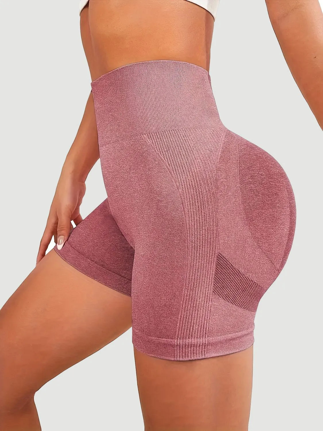 High Waist Active Shorts - Wellen Fashion