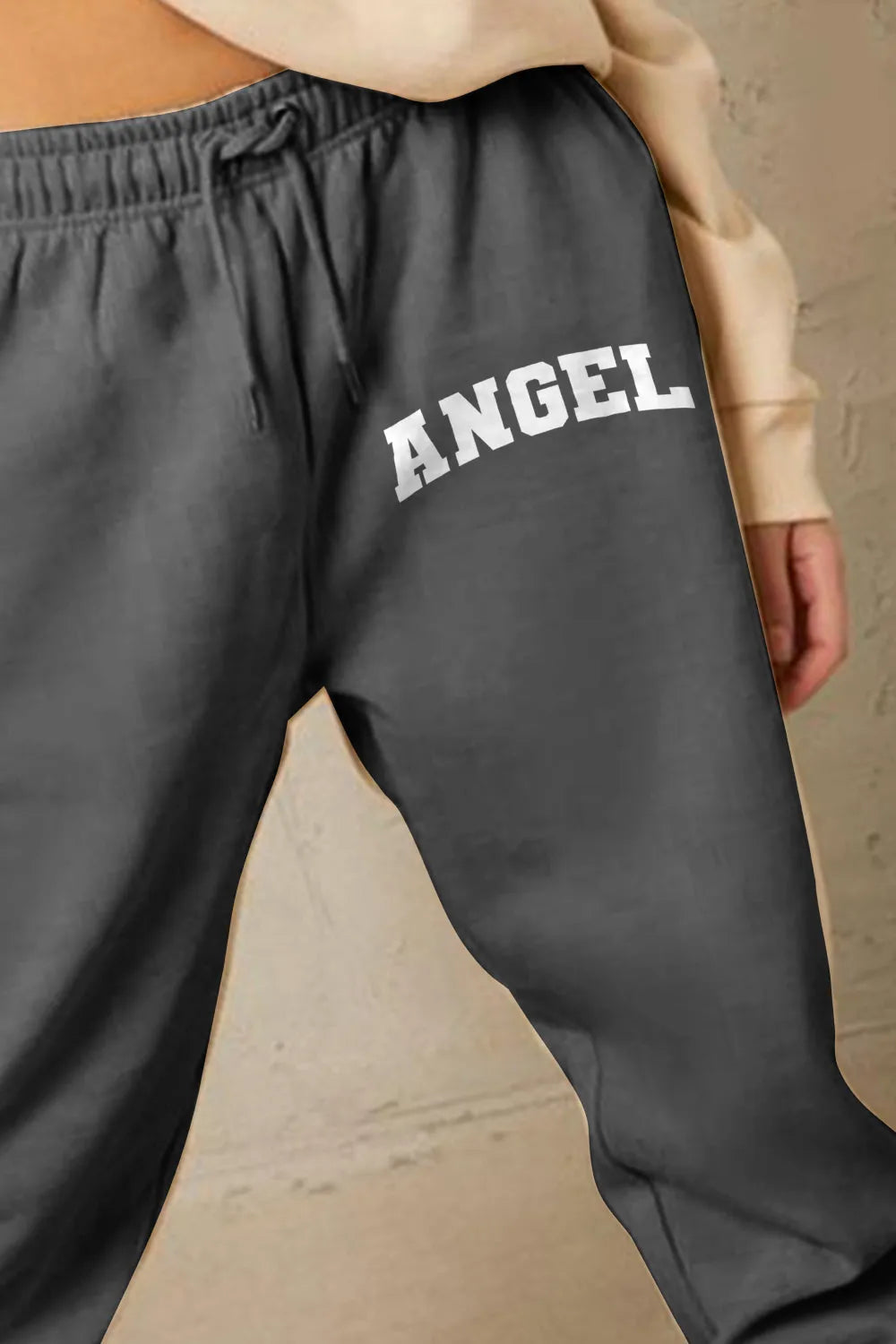 Simply Love Simply Love Full Size Drawstring Angel Graphic Long Sweatpants - Wellen Fashion