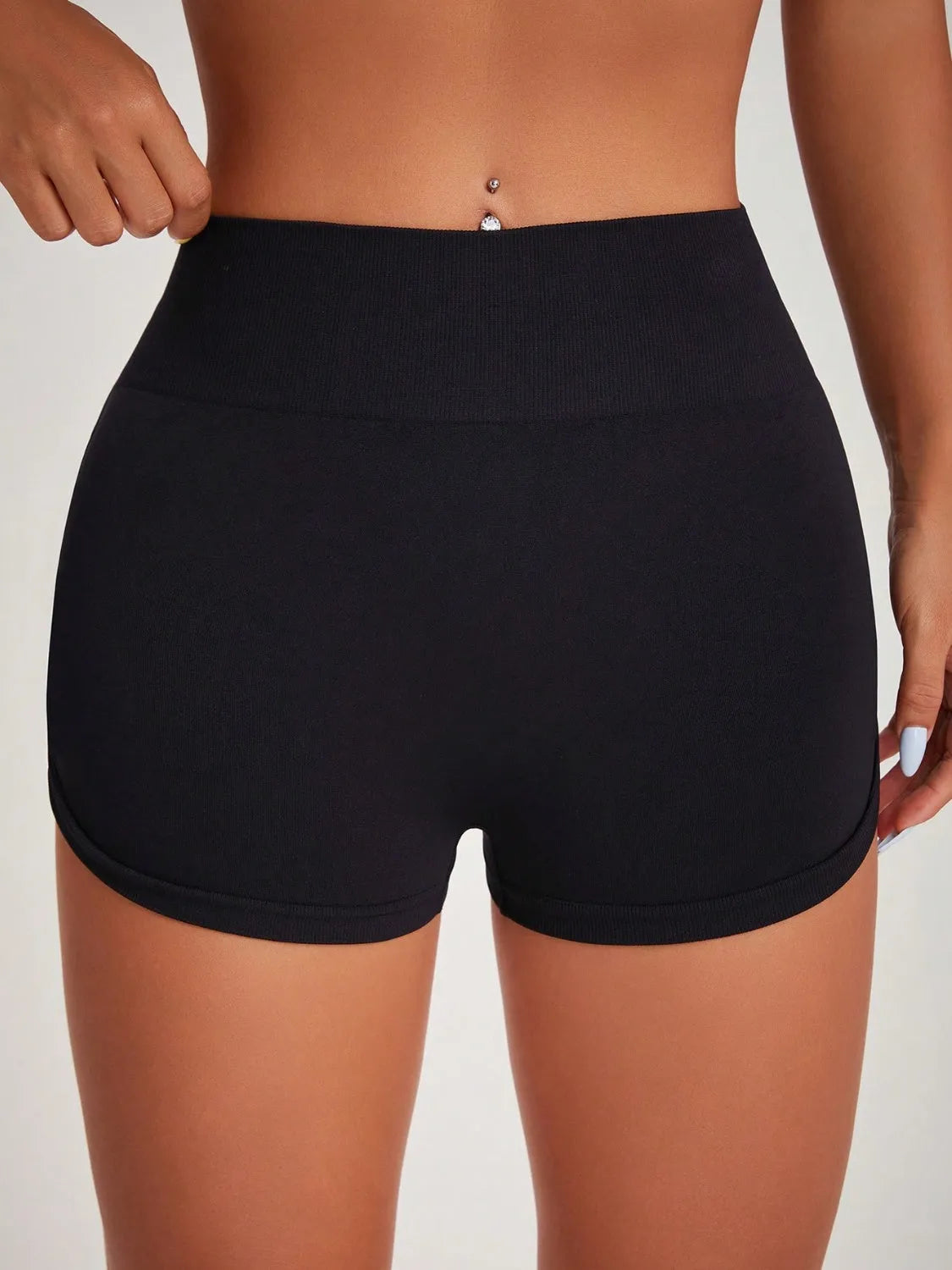 High Waist Active Shorts - Wellen Fashion