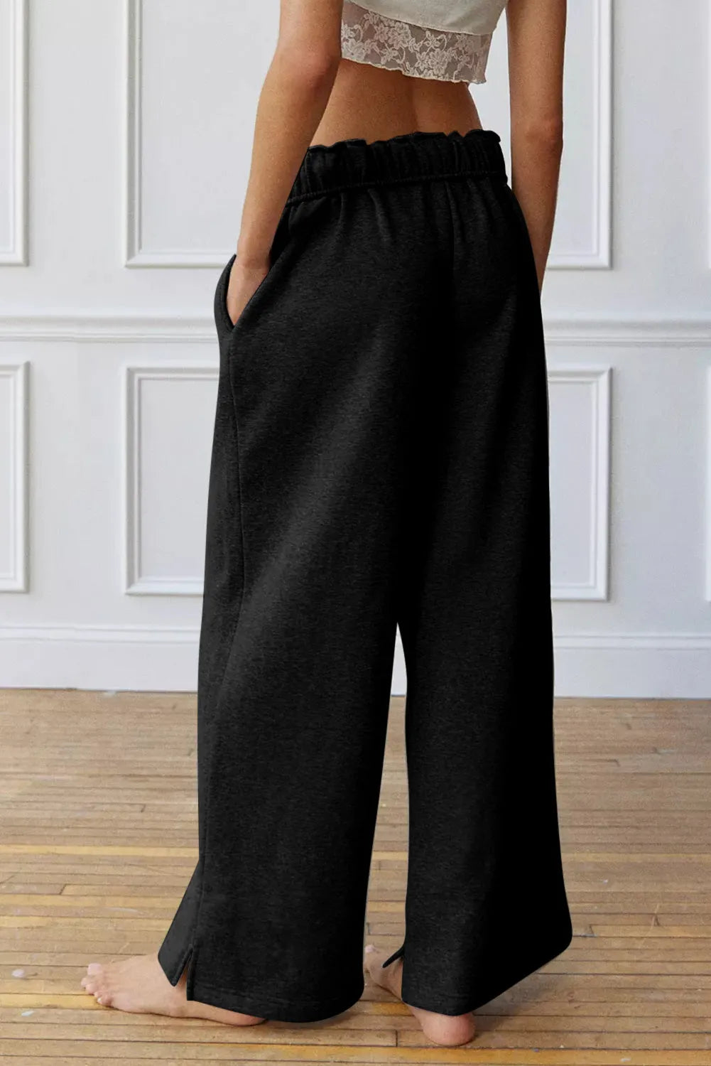 Drawstring Wide Leg Active Pants - Wellen Fashion