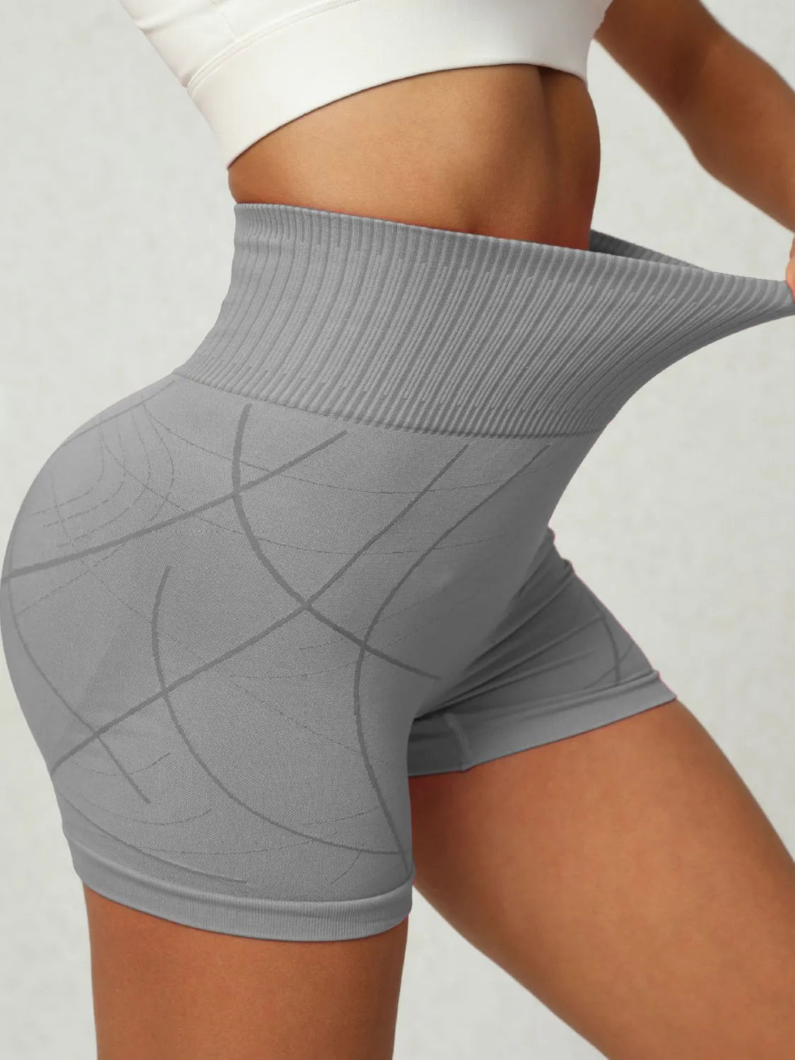 High Waist Active Shorts - Wellen Fashion