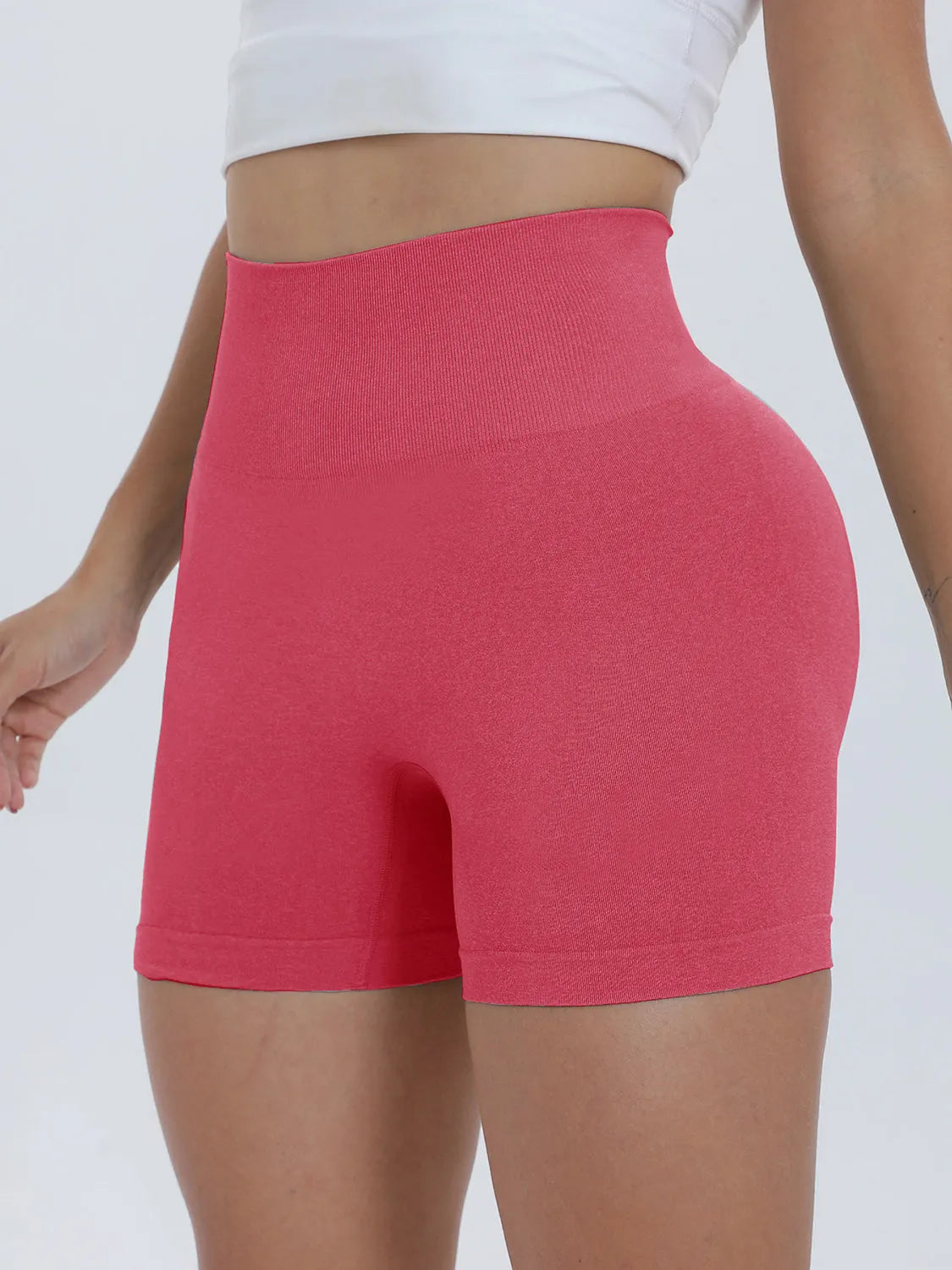 High Waist Active Shorts - Wellen Fashion