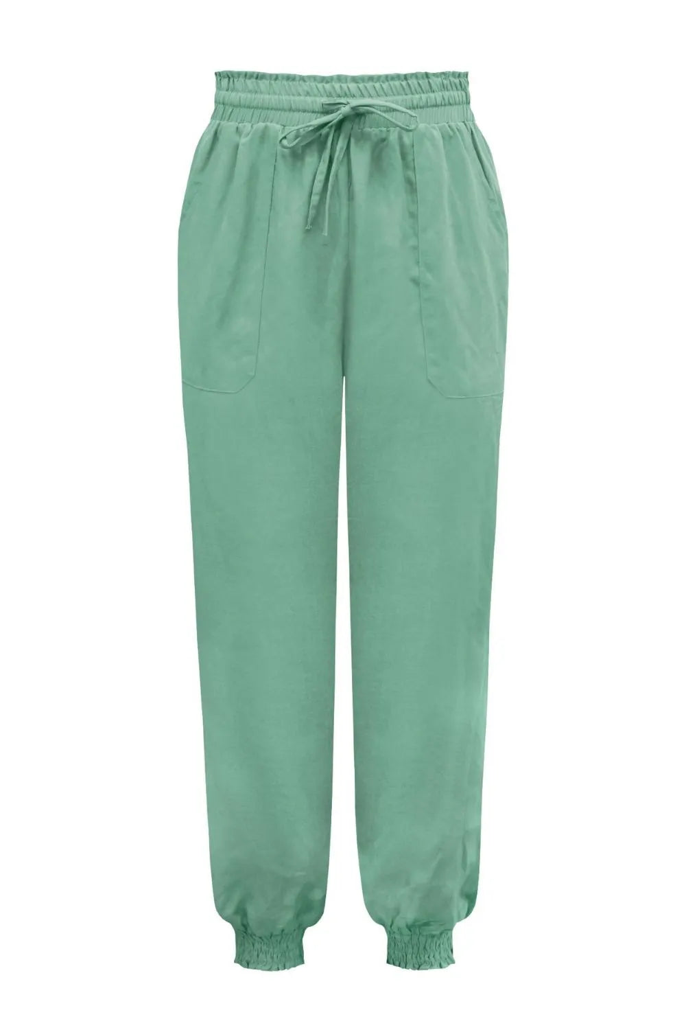 Tied Long Joggers with Pockets - Wellen Fashion