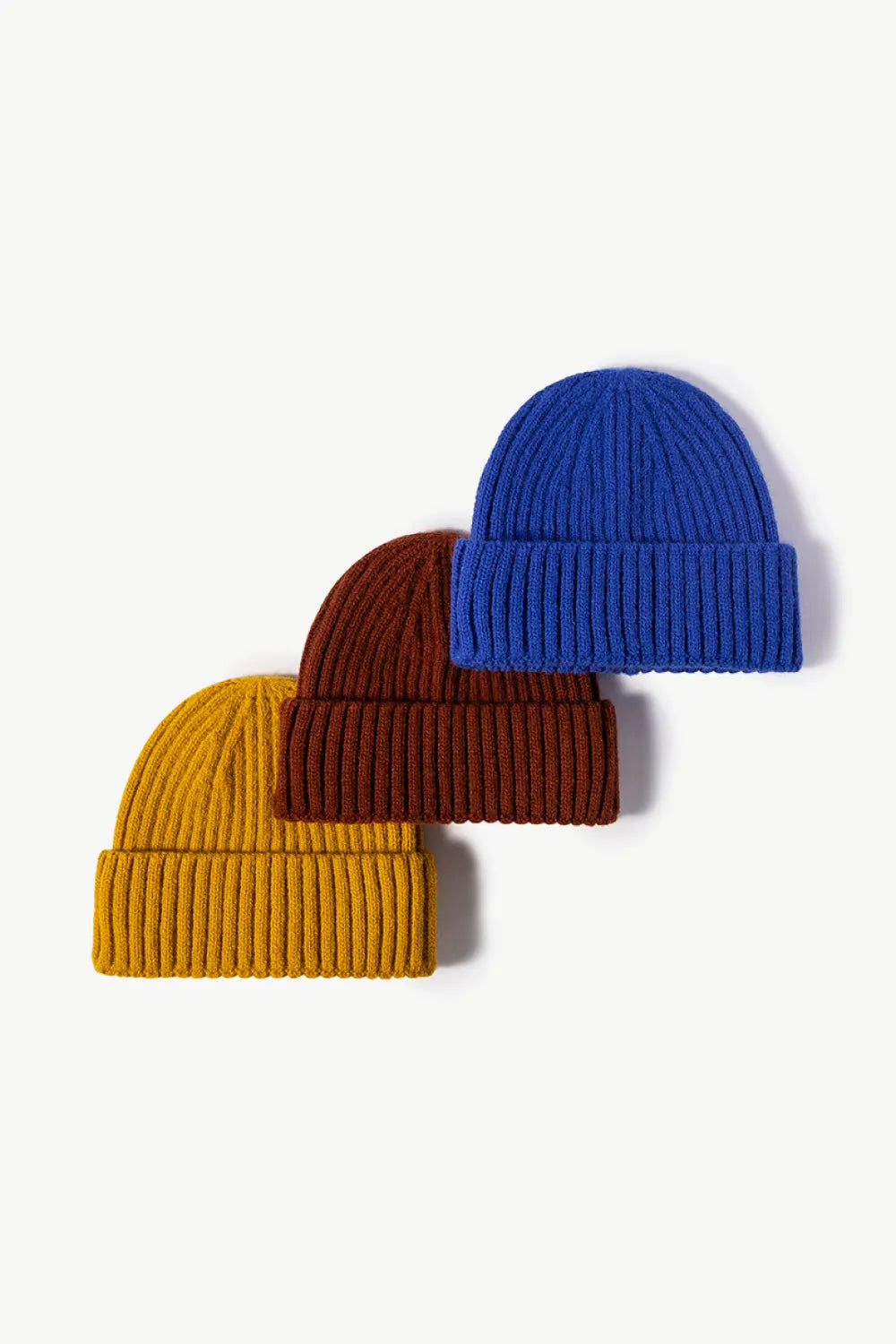 Rib-Knit Cuff Beanie - Wellen Fashion