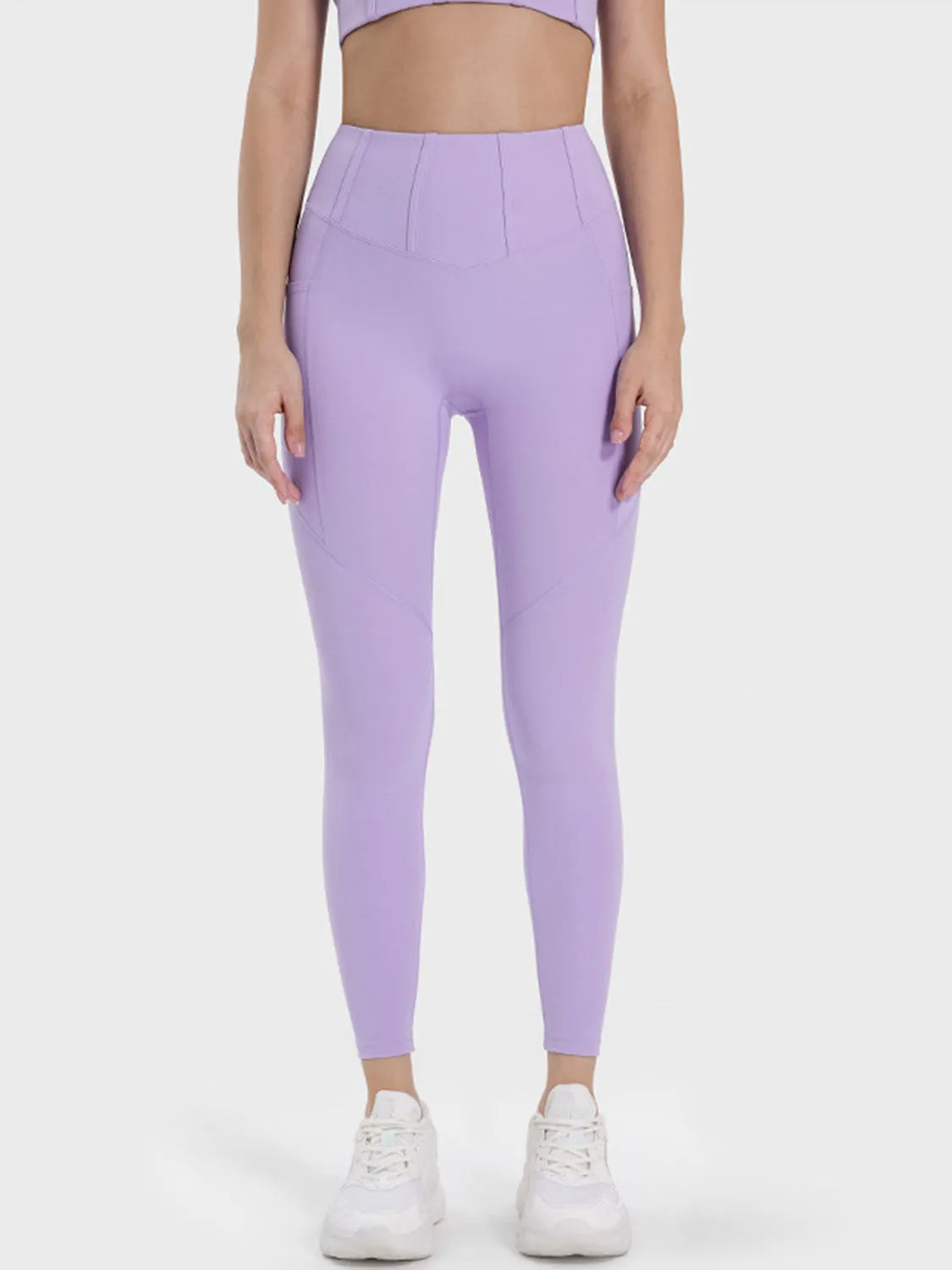 Millennia Pocketed High Waist Active Leggings - Wellen Fashion