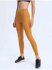 Millennia Wide Waistband Leggings with Pockets - Wellen Fashion