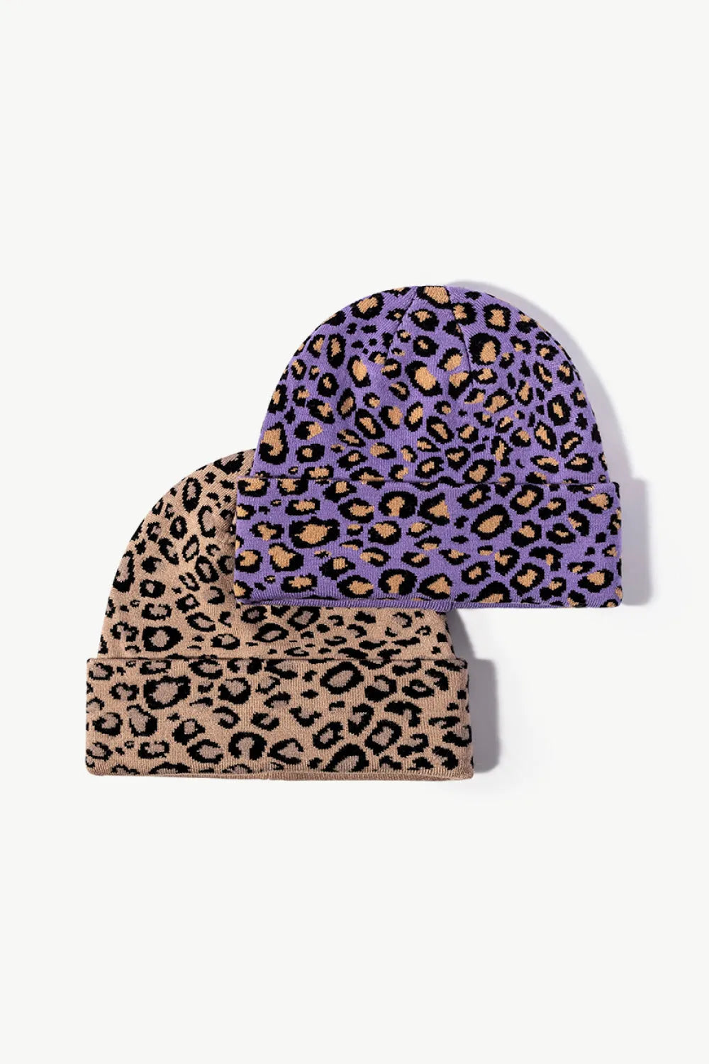 Leopard Pattern Cuffed Beanie - Wellen Fashion