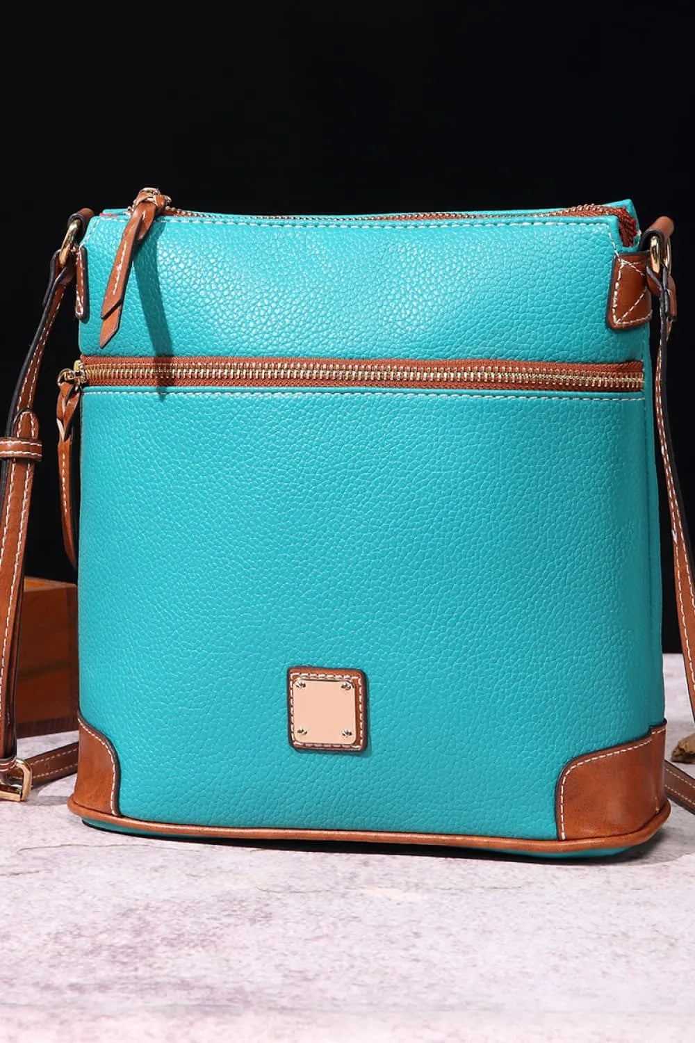 PU Leather Crossbody Bag - Wellen Fashion