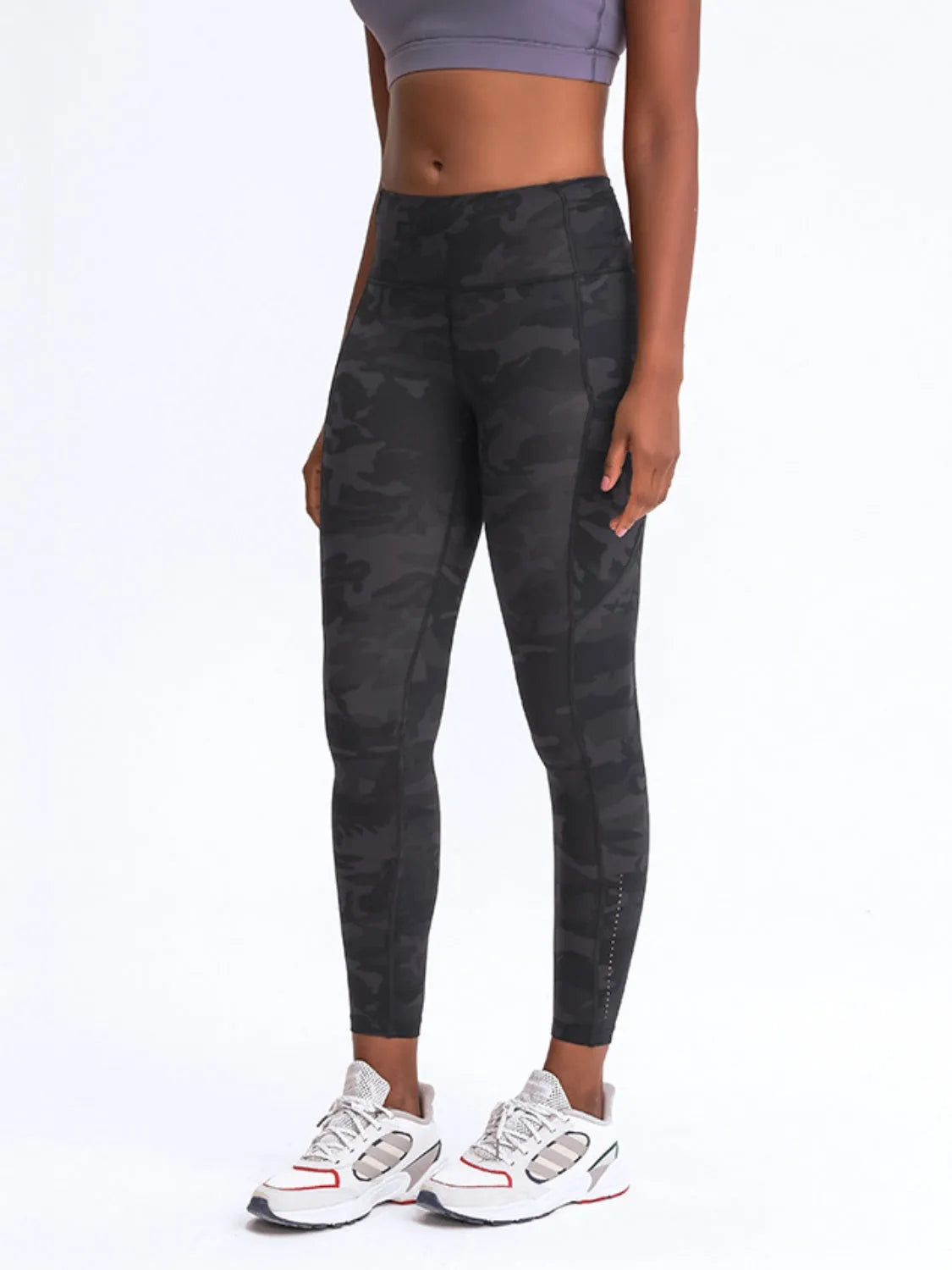 Millennia Wide Waistband Leggings with Pockets - Wellen Fashion