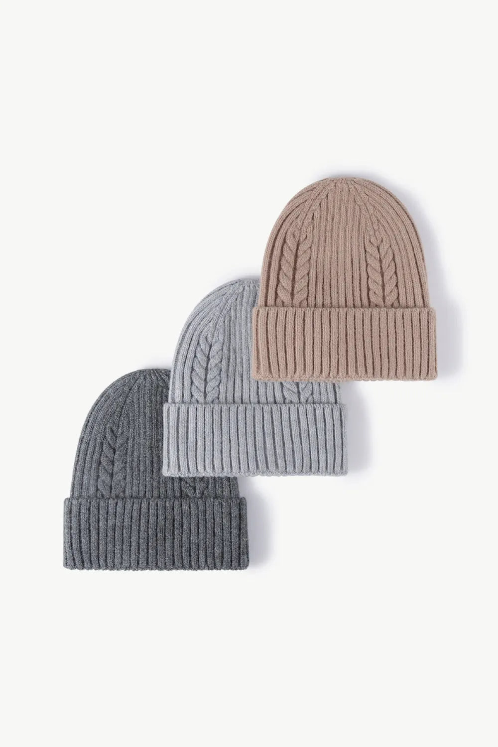 Cable-Knit Cuff Beanie - Wellen Fashion