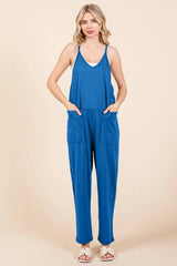 Culture Code Full Size Sleeveless Jumpsuit with Pockets - Wellen Fashion