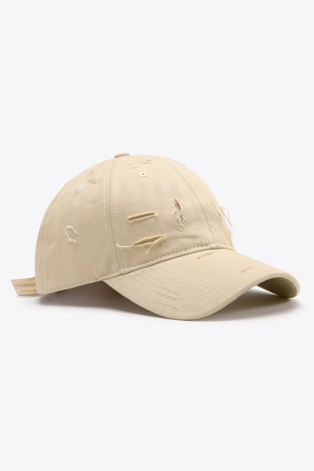 Distressed Adjustable Baseball Cap - Wellen Fashion