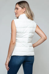 Snobbish Zip Up Turtleneck Vest with Pockets - Wellen Fashion