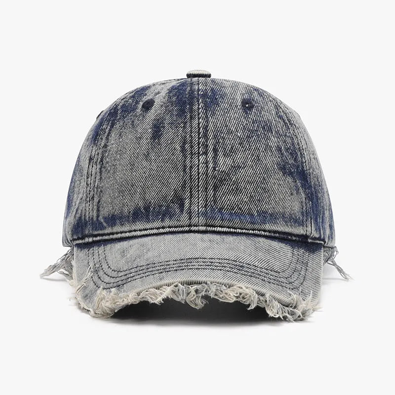 Raw Hem Cotton Baseball Cap - Wellen Fashion