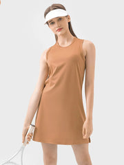 Millennia Round Neck Sleeveless Active Dress - Wellen Fashion