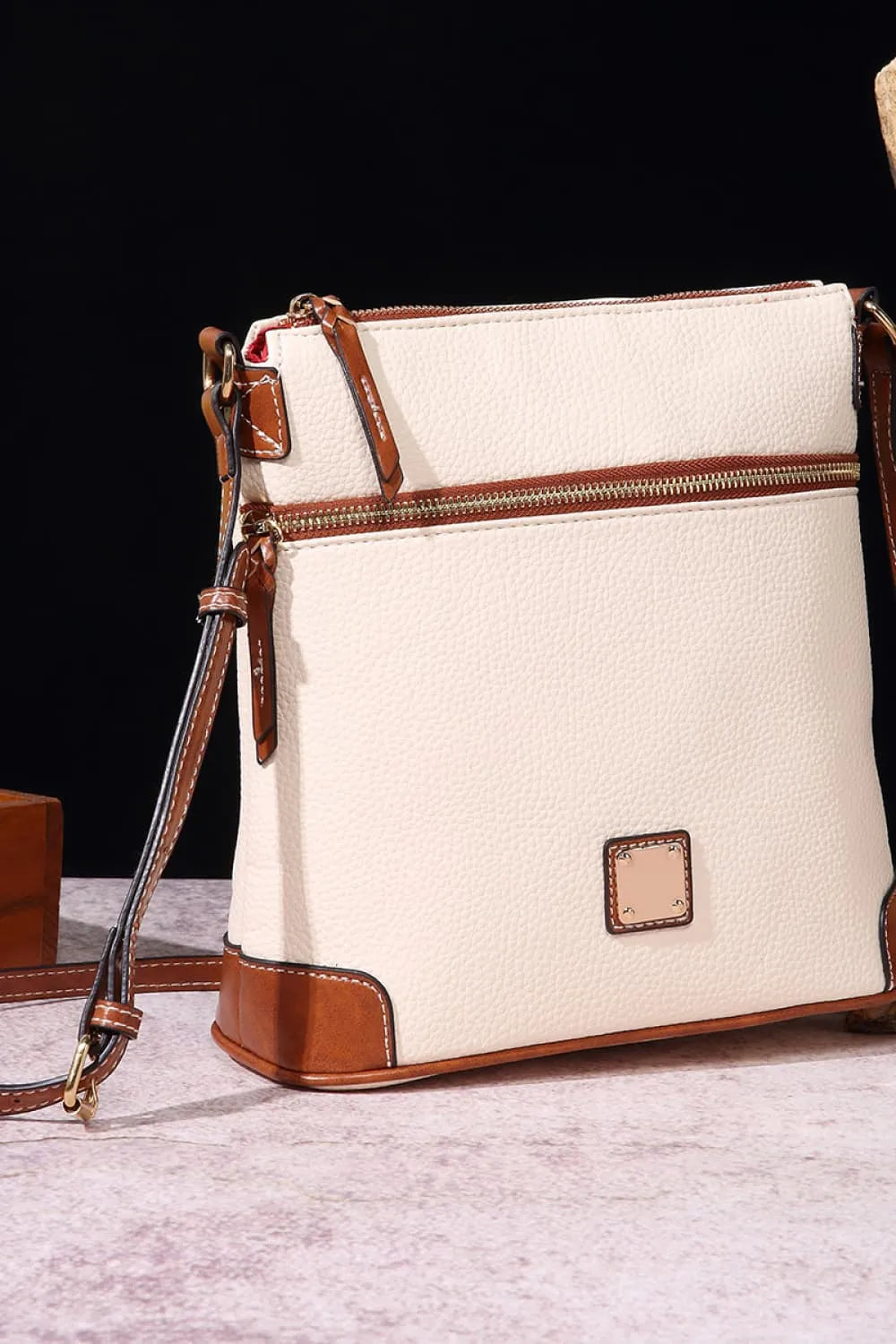 PU Leather Crossbody Bag - Wellen Fashion