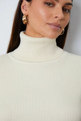 Turtleneck Dropped Shoulder Top and Pants Sweater Set - Wellen Fashion