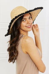 Fame Sunshine Straw Fringe Hat - Wellen Fashion