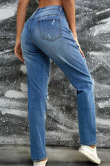 Distressed Sequin Pumpkin Jeans - Wellen Fashion