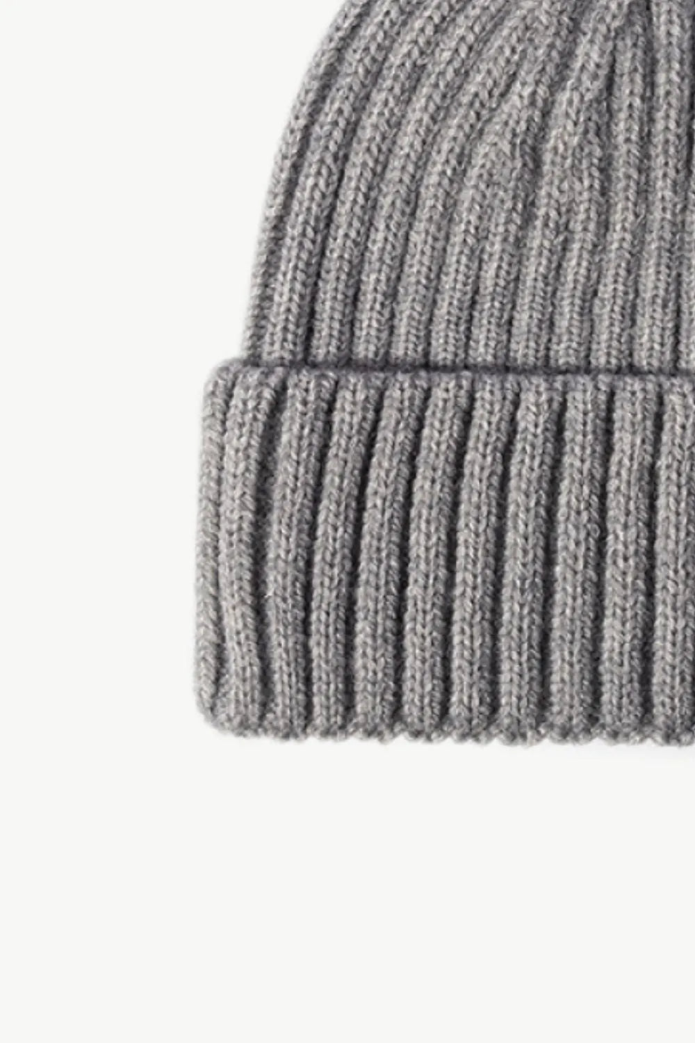 Rib-Knit Cuff Beanie - Wellen Fashion