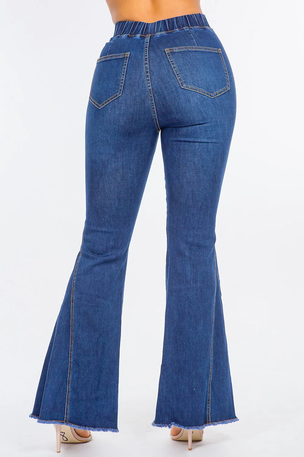 American Bazi High Waist Curvy Flare Jeans - Wellen Fashion